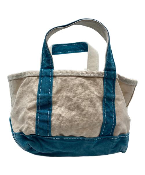 L.L.Bean（エルエルビーン）L.L.Bean (エルエルビーン) BOAT AND TOTE MINI ブルー×ホワイトの古着・服飾アイテム