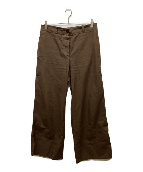 JIL SANDER+（ジルサンダープラス）JIL SANDER+ (ジルサンダープラス) コットンワイドパンツ ブラウン サイズ:38の古着・服飾アイテム
