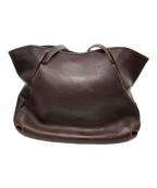 Enseアンサ）の古着「レザートートバッグ」｜ブラウン