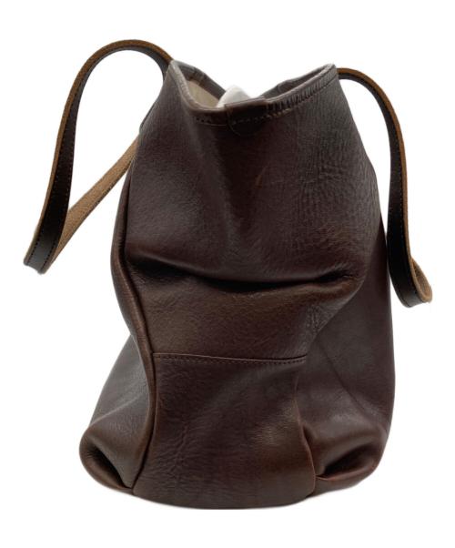 Ense（アンサ）Ense (アンサ) レザートートバッグ ブラウンの古着・服飾アイテム