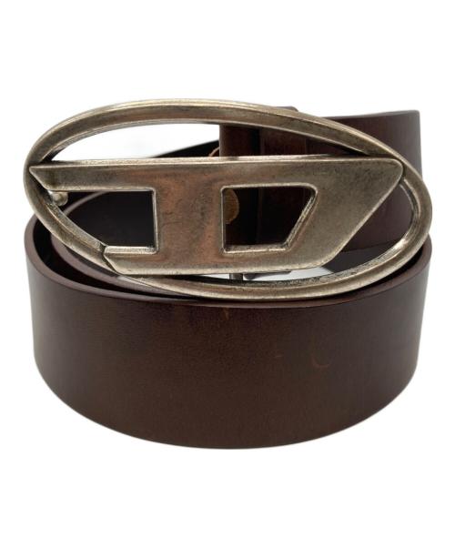 DIESEL（ディーゼル）DIESEL (ディーゼル) ロゴレザーベルト ブラウンの古着・服飾アイテム
