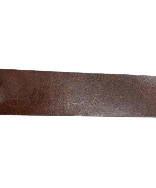 DIESEL（ディーゼル）DIESEL (ディーゼル) ロゴレザーベルト ブラウンの古着・服飾アイテム