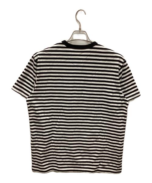 Onitsuka Tiger（オニツカタイガー）Onitsuka Tiger (オニツカタイガー) ストライプ Tee/ボーダー柄パッチTシャツ ブラック サイズ:L 未使用品の古着・服飾アイテム