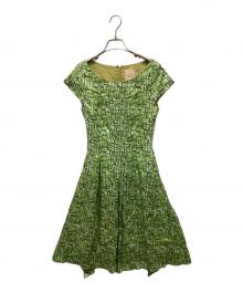 Sybilla（シビラ）の古着「リネンシルクプリントワンピース」｜黄緑