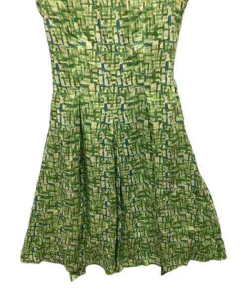 Sybilla（シビラ）Sybilla (シビラ) リネンシルクプリントワンピース 黄緑 サイズ:Mの古着・服飾アイテム