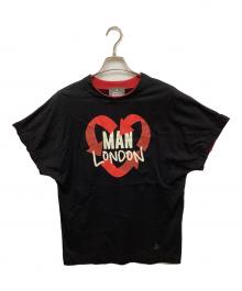 Vivienne Westwood man（ヴィヴィアン ウェストウッド マン）の古着「ドルマンスリーブプリントTシャツ」｜ブラック