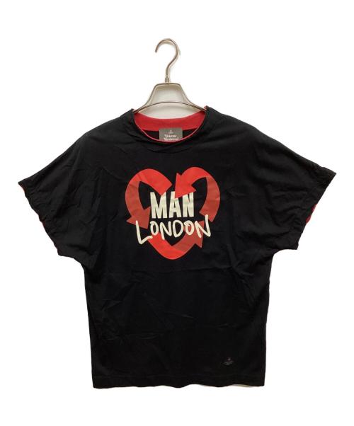 Vivienne Westwood man（ヴィヴィアン ウェストウッド マン）Vivienne Westwood man (ヴィヴィアン ウェストウッド マン) ドルマンスリーブプリントTシャツ ブラック サイズ:Freeの古着・服飾アイテム