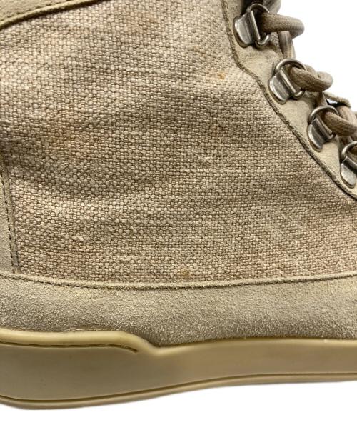 BALMAIN（バルマン）BALMAIN (バルマン) バックジップハイカットスニーカー ベージュ サイズ:41の古着・服飾アイテム