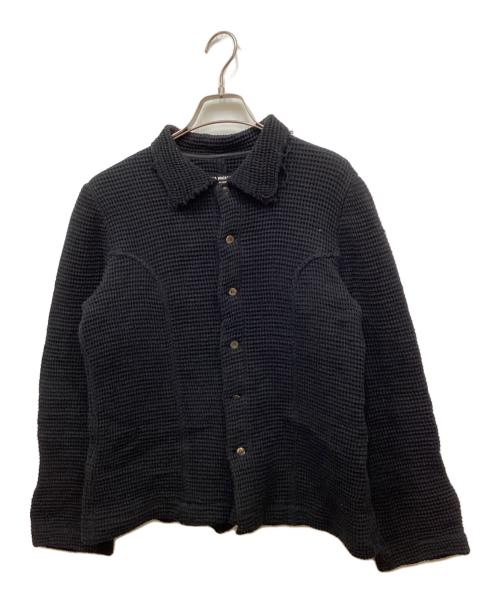 JUNYA WATANABE COMME des GARCONS（(ジュンヤワタナベ コムデギャルソン）JUNYA WATANABE COMME des GARCONS (ジュンヤワタナベ コムデギャルソン) カットオフワッフルカーディガン ブラック サイズ:表記無しの古着・服飾アイテム