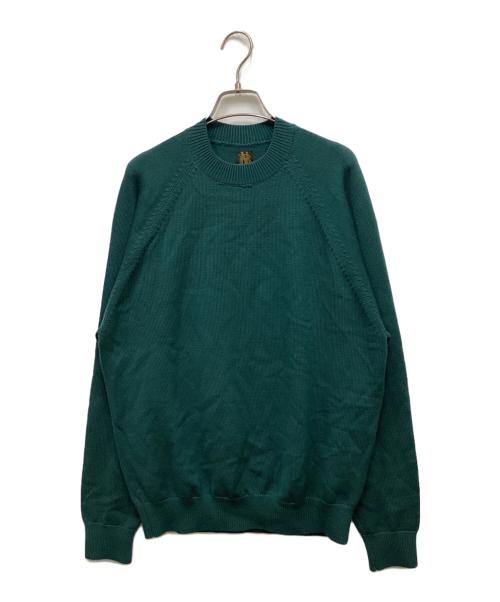 BATONER（バトナ―）BATONER (バトナ―) AGING WOOL RAGLAN SLEEVE CREW NECK グリーン サイズ:1の古着・服飾アイテム