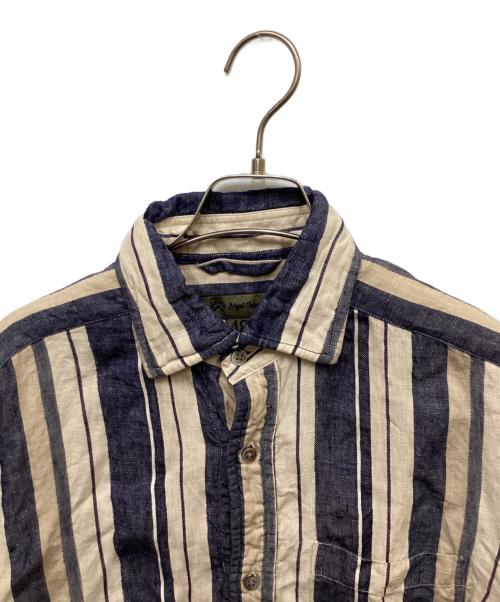 NIGEL CABOURN（ナイジェルケーボン）NIGEL CABOURN (ナイジェルケーボン) マルチストライプリネンシャツ ネイビー サイズ:48の古着・服飾アイテム