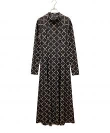 PAMEO POSE（パメオポーズ）の古着「Nerd Pattern Long Dress」｜ブラック