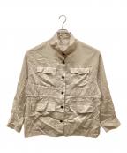 GALLARDA GALANTEガリャルダガランテ）の古着「リネン混シアーミリタリージャケット」｜ベージュ