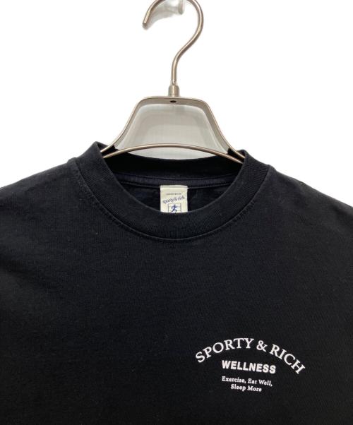 Sporty & Rich（スポーティーアンドリッチ）Sporty & Rich (スポーティーアンドリッチ) ロゴカットソー ブラック サイズ:Sの古着・服飾アイテム