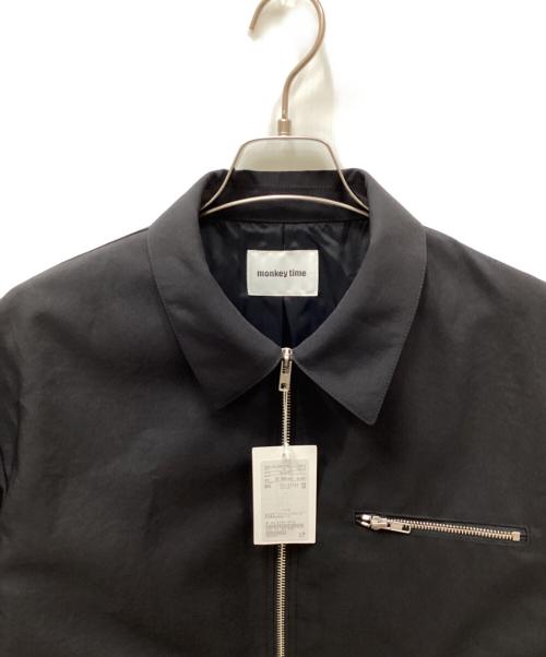 MONKEY TIME（モンキータイム）MONKEY TIME (モンキータイム) エアーバックサテンシリーズ ジップ ジャケット ブラック サイズ:M 未使用品の古着・服飾アイテム