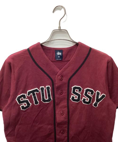 stussy（ステューシー）stussy (ステューシー) ベースボールシャツ バーガンディー サイズ:Sの古着・服飾アイテム