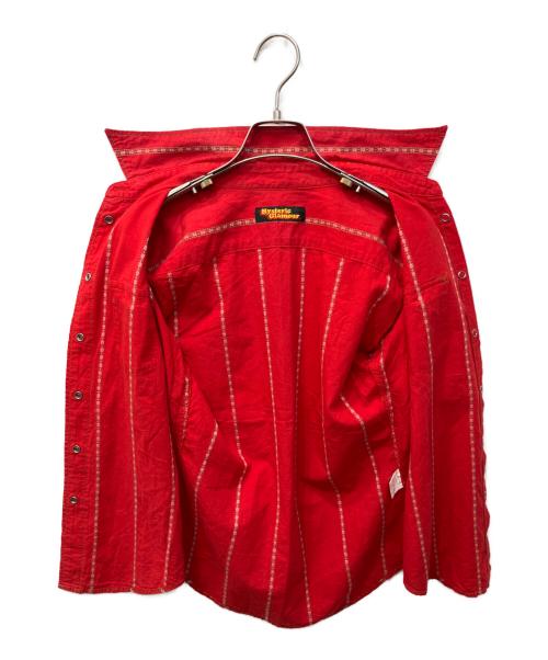 Hysteric Glamour（ヒステリックグラマー）Hysteric Glamour (ヒステリックグラマー) フラワー刺繍半袖ウエスタンシャツ レッド サイズ:FREEの古着・服飾アイテム