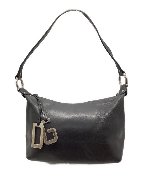 DOLCE & GABBANA（ドルチェ＆ガッバーナ）DOLCE & GABBANA (ドルチェ＆ガッバーナ) 裏地レオパード柄ワンショルダーバッグ ブラックの古着・服飾アイテム