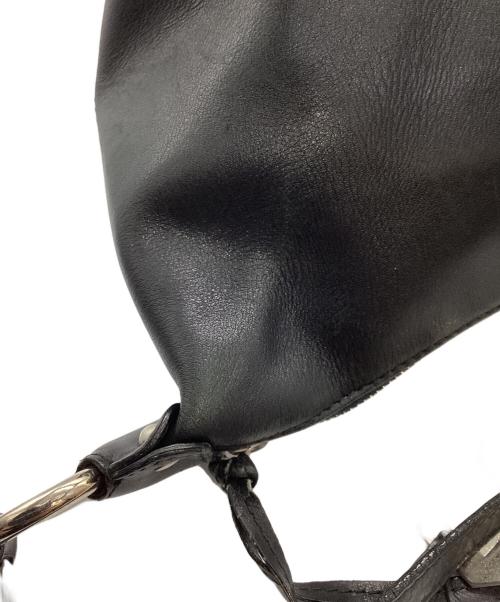 DOLCE & GABBANA（ドルチェ＆ガッバーナ）DOLCE & GABBANA (ドルチェ＆ガッバーナ) 裏地レオパード柄ワンショルダーバッグ ブラックの古着・服飾アイテム