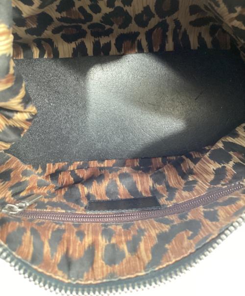 DOLCE & GABBANA（ドルチェ＆ガッバーナ）DOLCE & GABBANA (ドルチェ＆ガッバーナ) 裏地レオパード柄ワンショルダーバッグ ブラックの古着・服飾アイテム