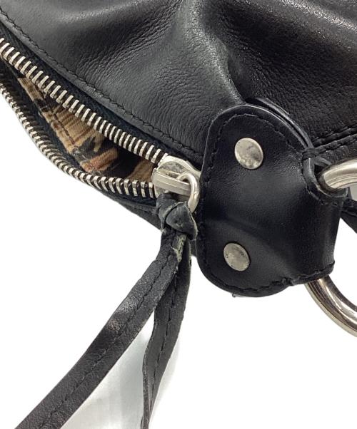 DOLCE & GABBANA（ドルチェ＆ガッバーナ）DOLCE & GABBANA (ドルチェ＆ガッバーナ) 裏地レオパード柄ワンショルダーバッグ ブラックの古着・服飾アイテム