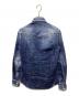 DSQUARED2 (ディースクエアード) ダメージ加工デニムウエスタンシャツ インディゴ サイズ:34：6000円