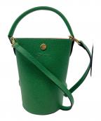 LONGCHAMPロンシャン）の古着「クロスボディバケットバッグ」｜グリーン