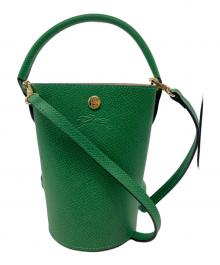LONGCHAMP（ロンシャン）の古着「クロスボディバケットバッグ」｜グリーン