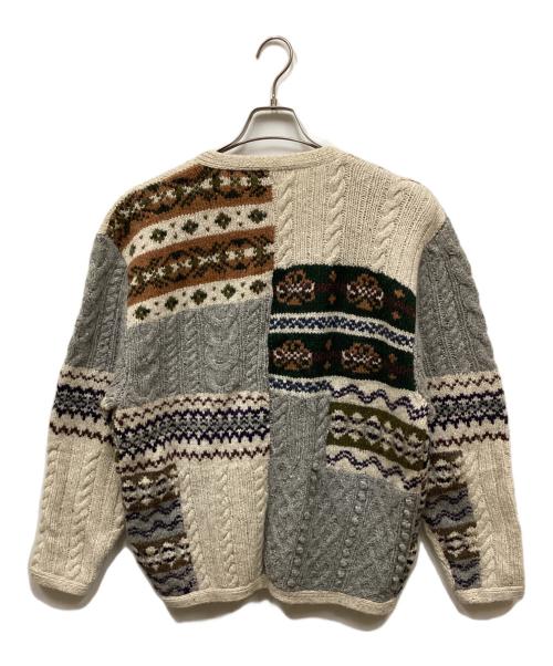 PAPAS（パパス）PAPAS (パパス) クルミ釦ニットカーディガン グリーン サイズ:FREEの古着・服飾アイテム