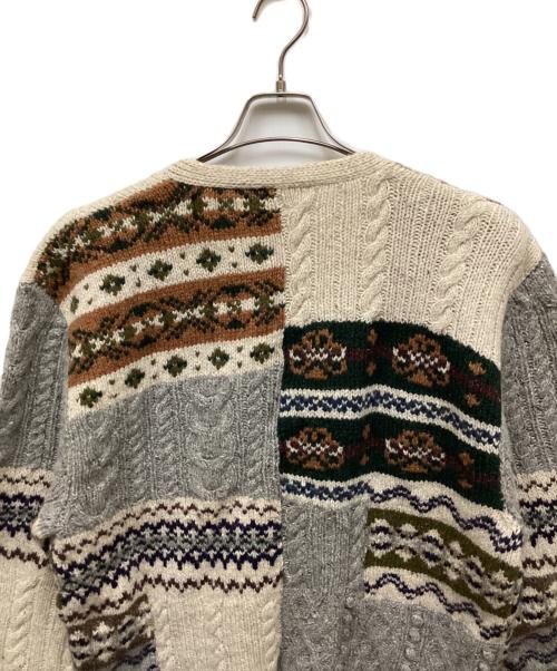 PAPAS（パパス）PAPAS (パパス) クルミ釦ニットカーディガン グリーン サイズ:FREEの古着・服飾アイテム