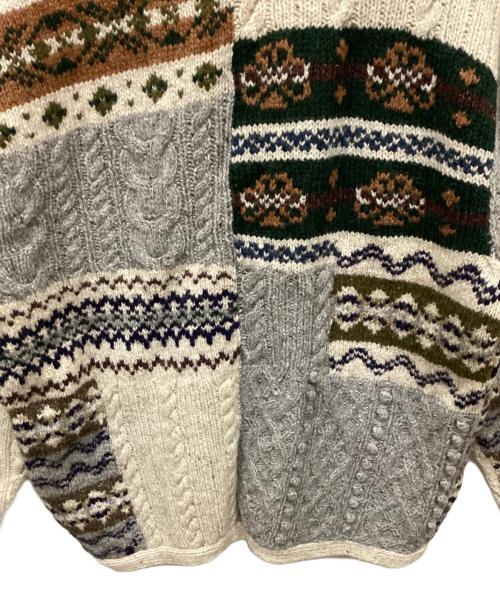 PAPAS（パパス）PAPAS (パパス) クルミ釦ニットカーディガン グリーン サイズ:FREEの古着・服飾アイテム