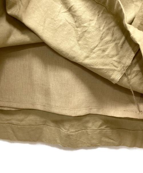 kurashi&trips publishing（クラシアンドトリップス パブリッシング）kurashi&trips publishing (クラシアンドトリップス パブリッシング) こだわりシルエットのリネン混ラップスカート ブラウン サイズ:Sの古着・服飾アイテム