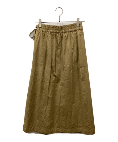 kurashi&trips publishing（クラシアンドトリップス パブリッシング）kurashi&trips publishing (クラシアンドトリップス パブリッシング) こだわりシルエットのリネン混ラップスカート ブラウン サイズ:Sの古着・服飾アイテム