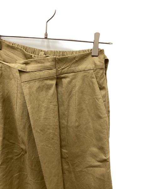 kurashi&trips publishing（クラシアンドトリップス パブリッシング）kurashi&trips publishing (クラシアンドトリップス パブリッシング) こだわりシルエットのリネン混ラップスカート ブラウン サイズ:Sの古着・服飾アイテム