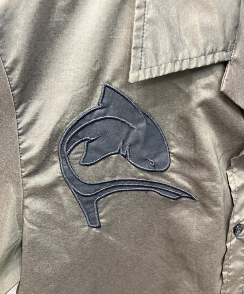 DIESEL（ディーゼル）DIESEL (ディーゼル) 刺繍デザインシアーシャツ オリーブ サイズ:Mの古着・服飾アイテム