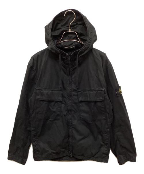STONE ISLAND（ストーンアイランド）STONE ISLAND (ストーンアイランド) Supima Cotton Twill Stretch-TC Hooded Jacket/スーピマコットンツイルステッチフーデッドジャケット ブラック サイズ:Sの古着・服飾アイテム