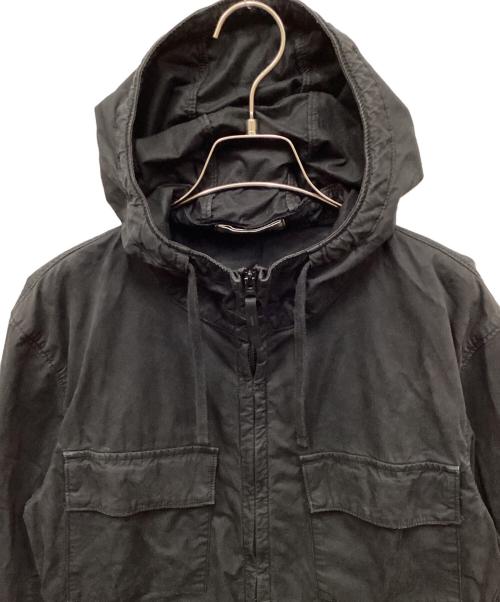 STONE ISLAND（ストーンアイランド）STONE ISLAND (ストーンアイランド) Supima Cotton Twill Stretch-TC Hooded Jacket/スーピマコットンツイルステッチフーデッドジャケット ブラック サイズ:Sの古着・服飾アイテム