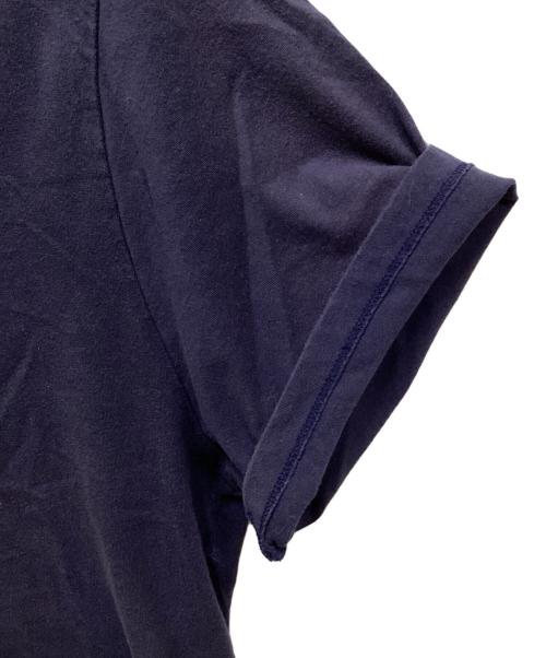 maison kitsune（メゾンキツネ）maison kitsune (メゾンキツネ) Rainbow Profile Fox Embroidery T-shirt/レインボープロファイルフォックスティーシャツ ネイビー サイズ:Lの古着・服飾アイテム