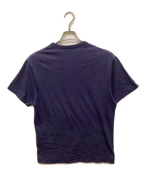 maison kitsune（メゾンキツネ）maison kitsune (メゾンキツネ) Rainbow Profile Fox Embroidery T-shirt/レインボープロファイルフォックスティーシャツ ネイビー サイズ:Lの古着・服飾アイテム