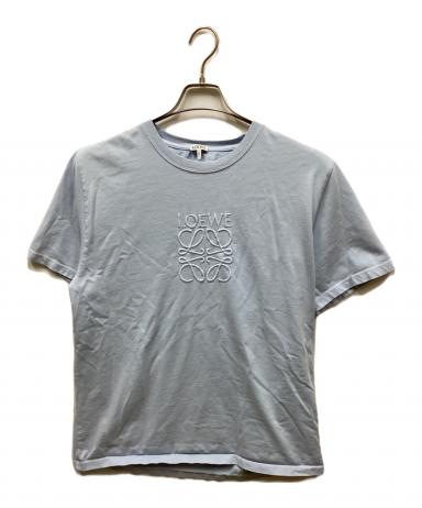 中古・古着通販】LOEWE (ロエベ) ロゴエンブロイダリーTシャツ ブルー