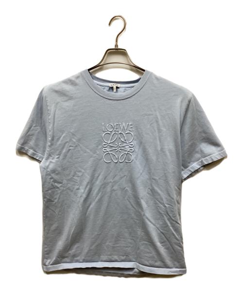 LOEWE（ロエベ）LOEWE (ロエベ) ロゴエンブロイダリーTシャツ ブルー サイズ:Lの古着・服飾アイテム