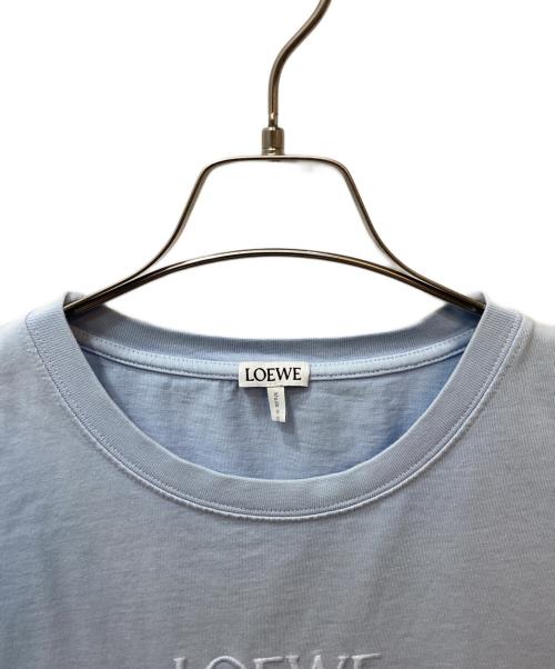LOEWE（ロエベ）LOEWE (ロエベ) ロゴエンブロイダリーTシャツ ブルー サイズ:Lの古着・服飾アイテム