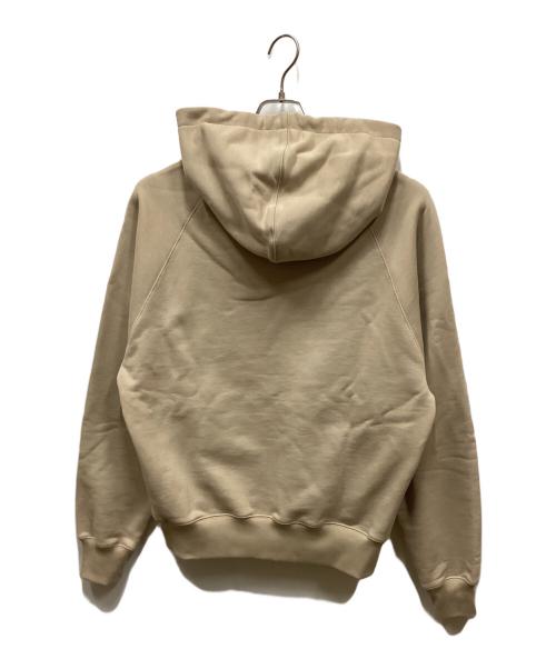 AMI Alexandre Mattiussi（アミアレクサンドルマテュッシ）AMI Alexandre Mattiussi (アミアレクサンドルマテュッシ) オーガニックコットン刺繍ジップパーカー ベージュ サイズ:Lの古着・服飾アイテム