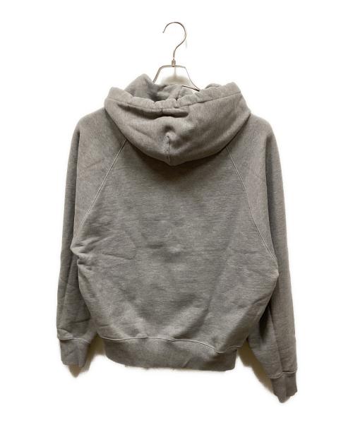 AMI Alexandre Mattiussi（アミアレクサンドルマテュッシ）AMI Alexandre Mattiussi (アミアレクサンドルマテュッシ) オーガニックコットン刺繍ジップパーカー グレー サイズ:Lの古着・服飾アイテム