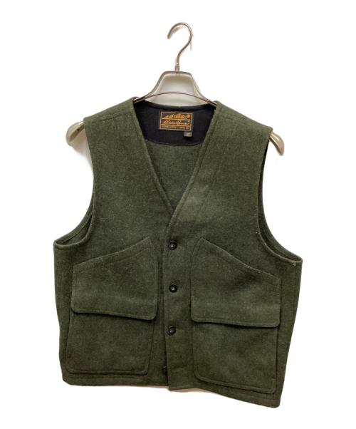Eddie Bauer（エディーバウアー）Eddie Bauer (エディーバウアー) ウールメルトンジレ オリーブ サイズ:Mの古着・服飾アイテム