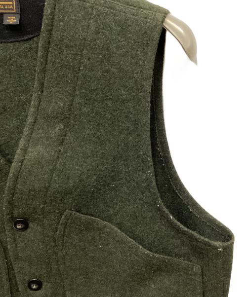 Eddie Bauer（エディーバウアー）Eddie Bauer (エディーバウアー) ウールメルトンジレ オリーブ サイズ:Mの古着・服飾アイテム