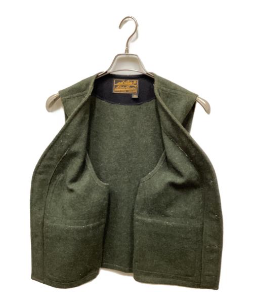 Eddie Bauer（エディーバウアー）Eddie Bauer (エディーバウアー) ウールメルトンジレ オリーブ サイズ:Mの古着・服飾アイテム
