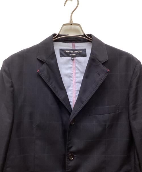 COMME des GARCONS HOMME（コムデギャルソン オム）COMME des GARCONS HOMME (コムデギャルソン オム) 3Bチェックジャケット ネイビー サイズ:Mの古着・服飾アイテム