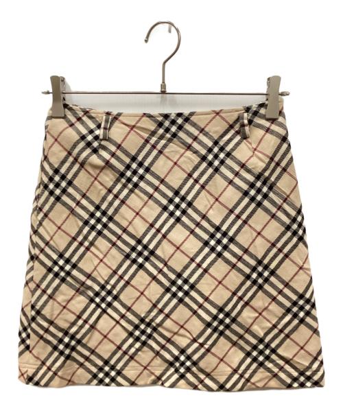 BURBERRY BLUE LABEL（バーバリー ブルー レーベル）BURBERRY BLUE LABEL (バーバリー ブルー レーベル) ノヴァチェックミニスカート ベージュ サイズ:36の古着・服飾アイテム