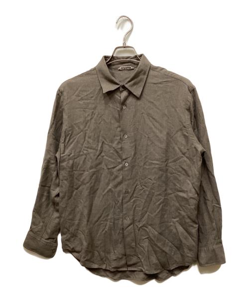 AURALEE（オーラリー）AURALEE (オーラリー) SUPER LIGHT WOOL SHIRTS ブラウン サイズ:1の古着・服飾アイテム